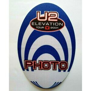 U2 Backstage Pass Original Pop Rock Music Elevation Concert Tour 2001 Blue